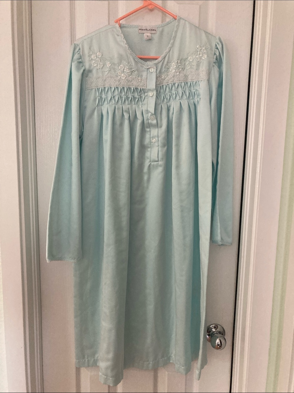 Miss Elaine Light Aqua Sleepwear Top